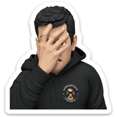 mysterious figure in black hoodie sticker