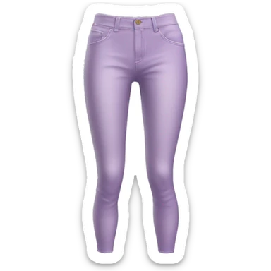 Realistic pair of pastel purple jeggings pants isolated.  sticker