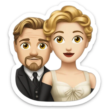 keyt winslet with leonardo dicaprio in titanic sticker