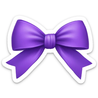 Purple bow sticker