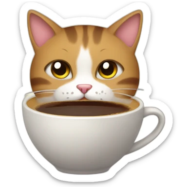 Gato tomando café  sticker