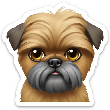 Tan New Year’s Brussels Griffon  sticker