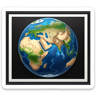 Planet earth emoji on the office  sticker