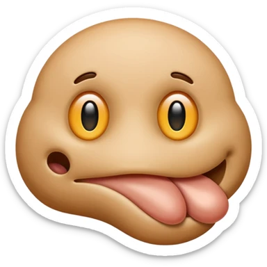 Prostate emoji without eyes, just a prostate sticker