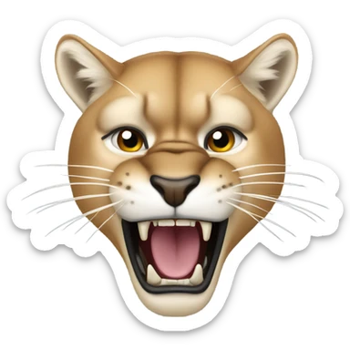 Cougar growling  sticker