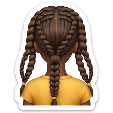 Back of the african girls head sticker