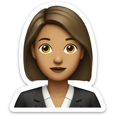 Woman lawyer with brown hair and olive skin sticker