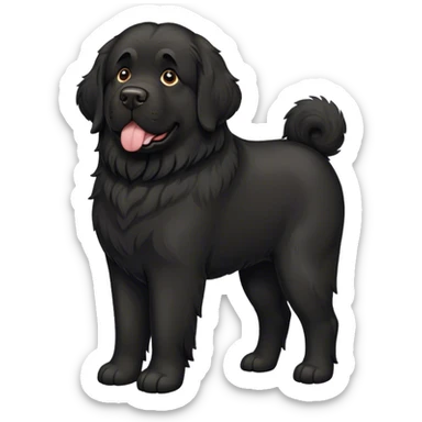 newfoundland dog black sticker