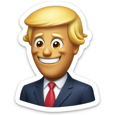 Donald trump as a happy octopus sticker