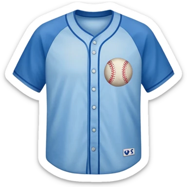 franela de beisbol color azul sticker
