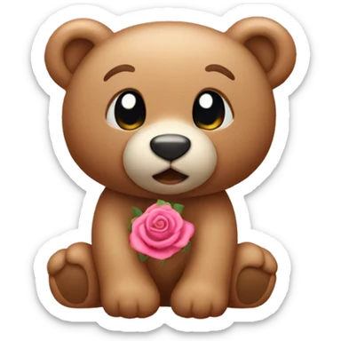 nounours rose sticker