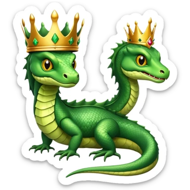 basilisk snake with crown and deadly gaze sticker
