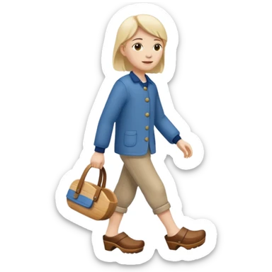 hollands loper met klompen sticker