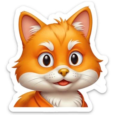 Donald Duck as a Cat sticker