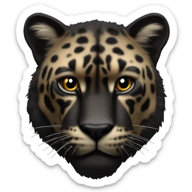 Animal pantera negra feroz cuerpo completo sticker