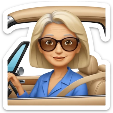 Stikers of mom which is a bit old and is relax and I will put her in a car sticker