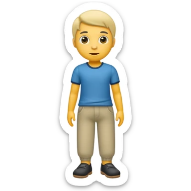 A little guy with no limbs but legs with pants sticker