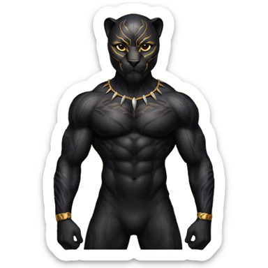 Pacific island styled black panther  sticker