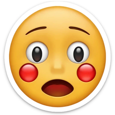 Sobbing emoji but replace blue with red sticker