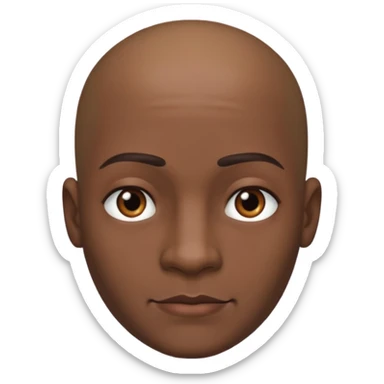 CJ From the game GTA SAN ANDRES Bald, straight jaw and slightly thick eyebrows sticker