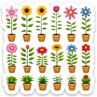 biodiversity plants, flowers sticker