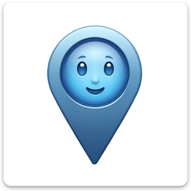 blue location pin sticker