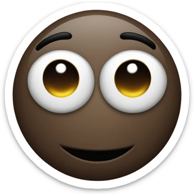 Black original emoji with dizzy eyes  sticker