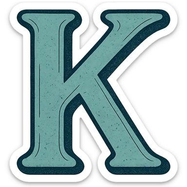 К in the style of the provided example sticker