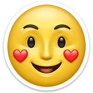 Kiss emoji with peace sing sticker