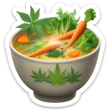 soup with weed in it  sticker
