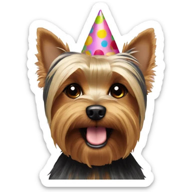 Party yorkie  sticker