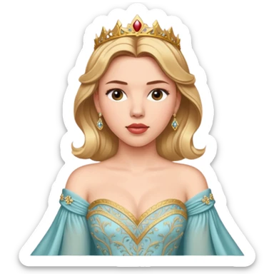 Scarlett Johansson in a princess dress sticker