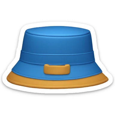 bucket hat blue sticker