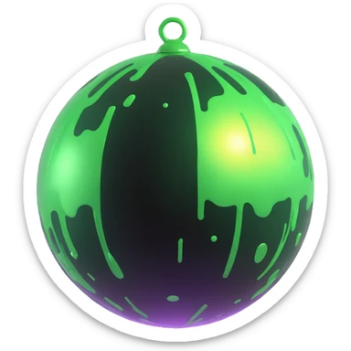 slime disco ball, glossy and fun sticker