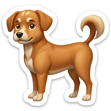 A dog with a six pack  sticker