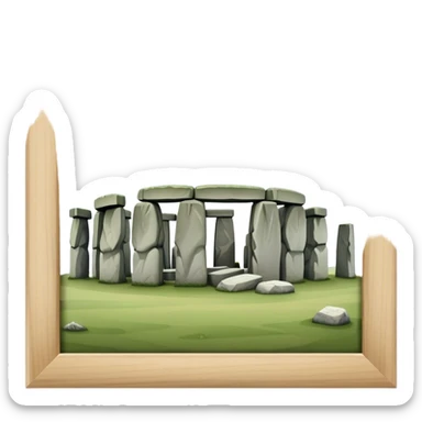Stonehenge Landmark Emoji – Showing the prehistoric stone circle with a natural sky backdrop. sticker