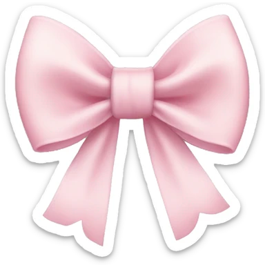 light pink bow sticker