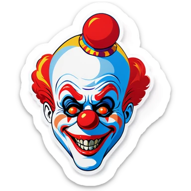 Clown sticker