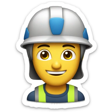 CONTRUCTOR CON CASCO DE SEGURIDAD  sticker