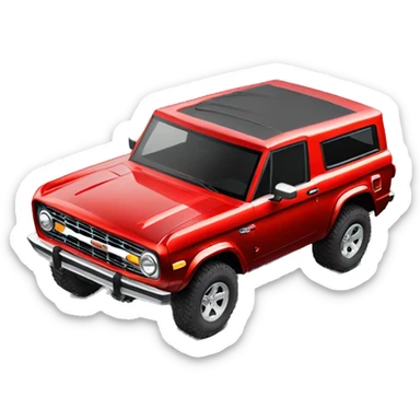 Hot Pepper Red Metallic Ford Bronco Big Bend sticker