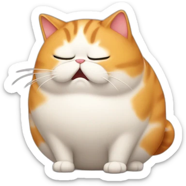 Fat cat farts sticker