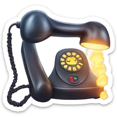 glowing hot phone sticker