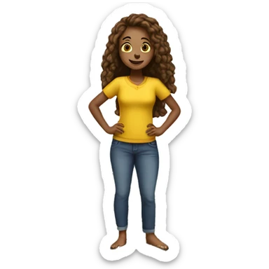 Burnett girl standing on pile of money  sticker