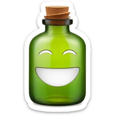 Essential oil bottle with smile sticker