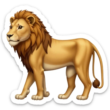 León desnutrido sticker
