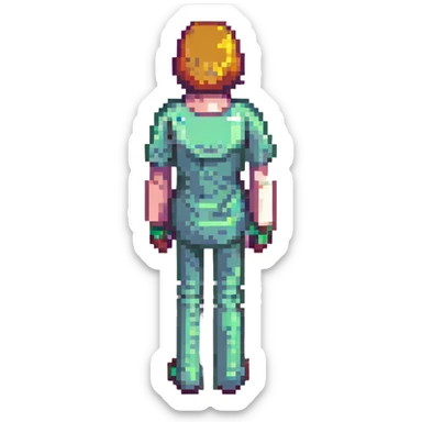 person highlighting their shoulders and arms sticker