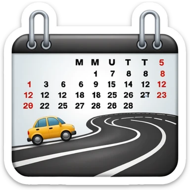 represent travel time between calendar events. It should imply “in transit” or “commuting,”  sticker