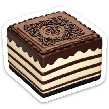 oreo cake square shape slim layer sticker
