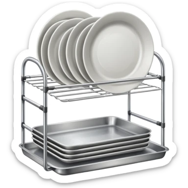 Dishes drying rack sticker