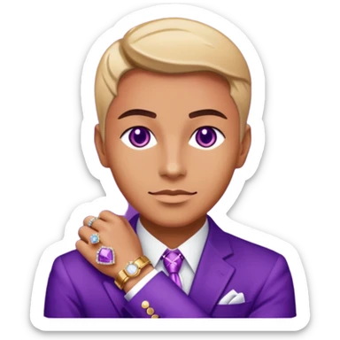 Shine Purple Diamond Rolex flex sticker